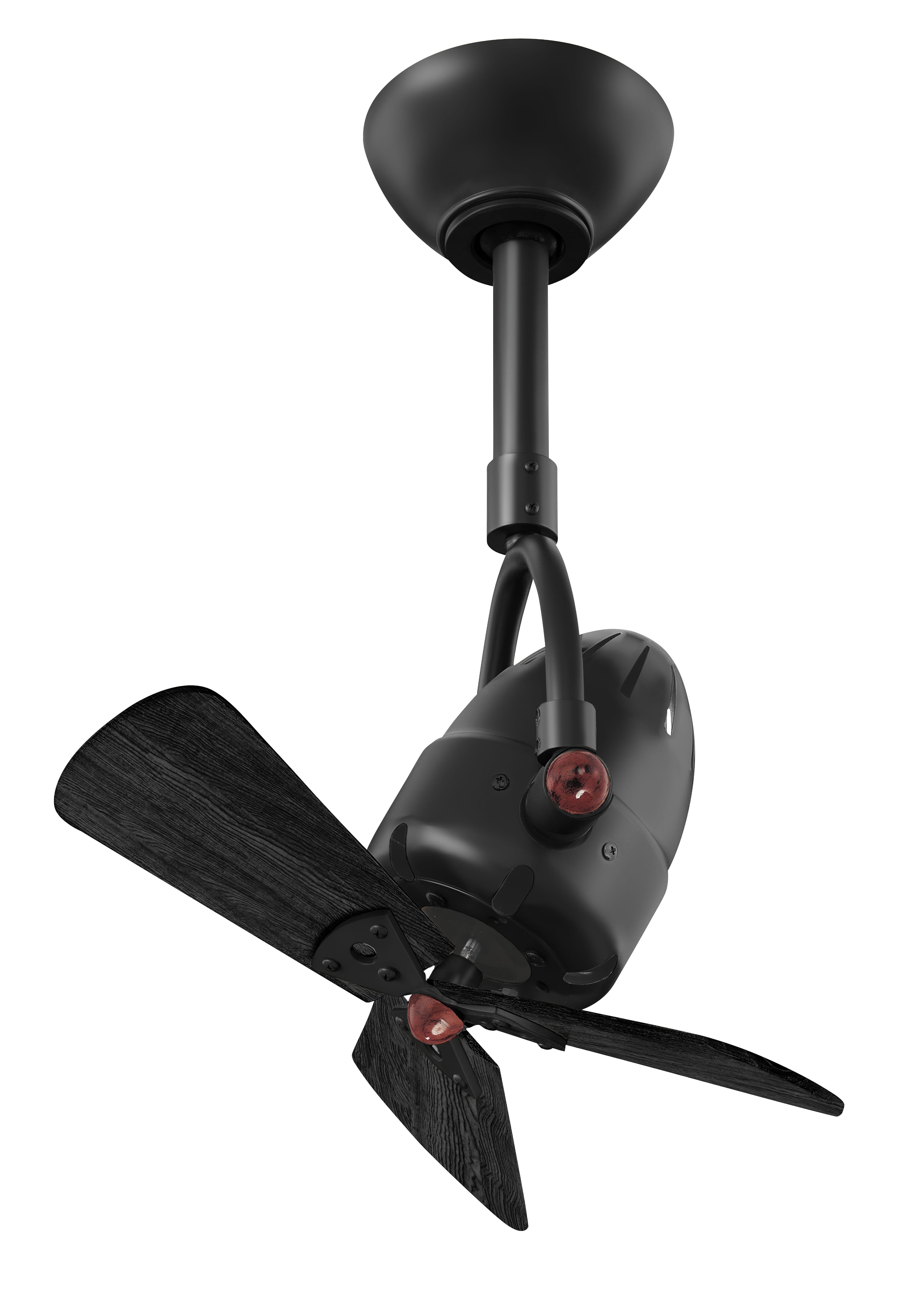 Diane 3-Speed AC 16" Ceiling Fan in Matte Black with Matte Black blades