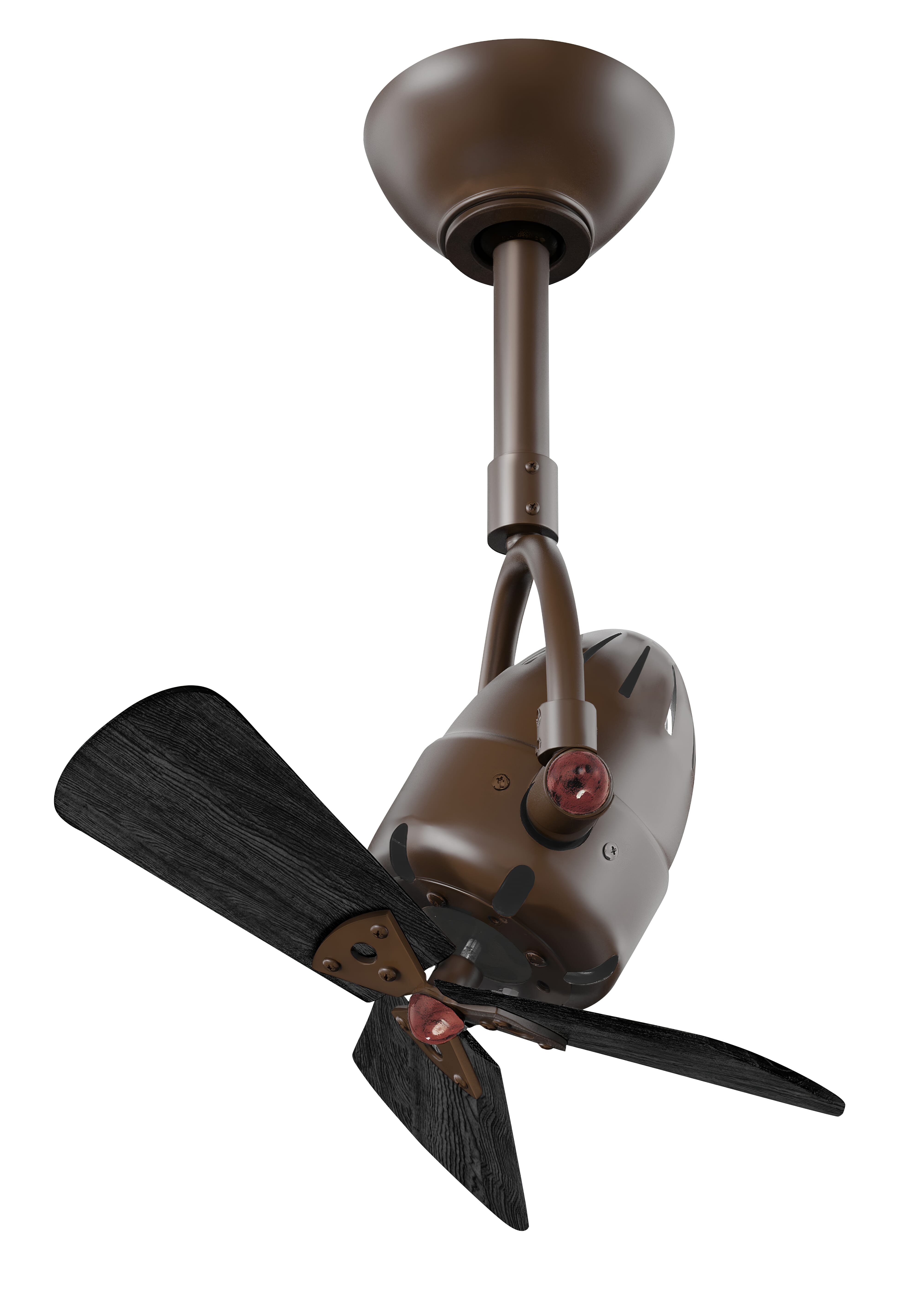 Diane 3-Speed AC 16" Ceiling Fan in Textured Bronze with Matte Black blades