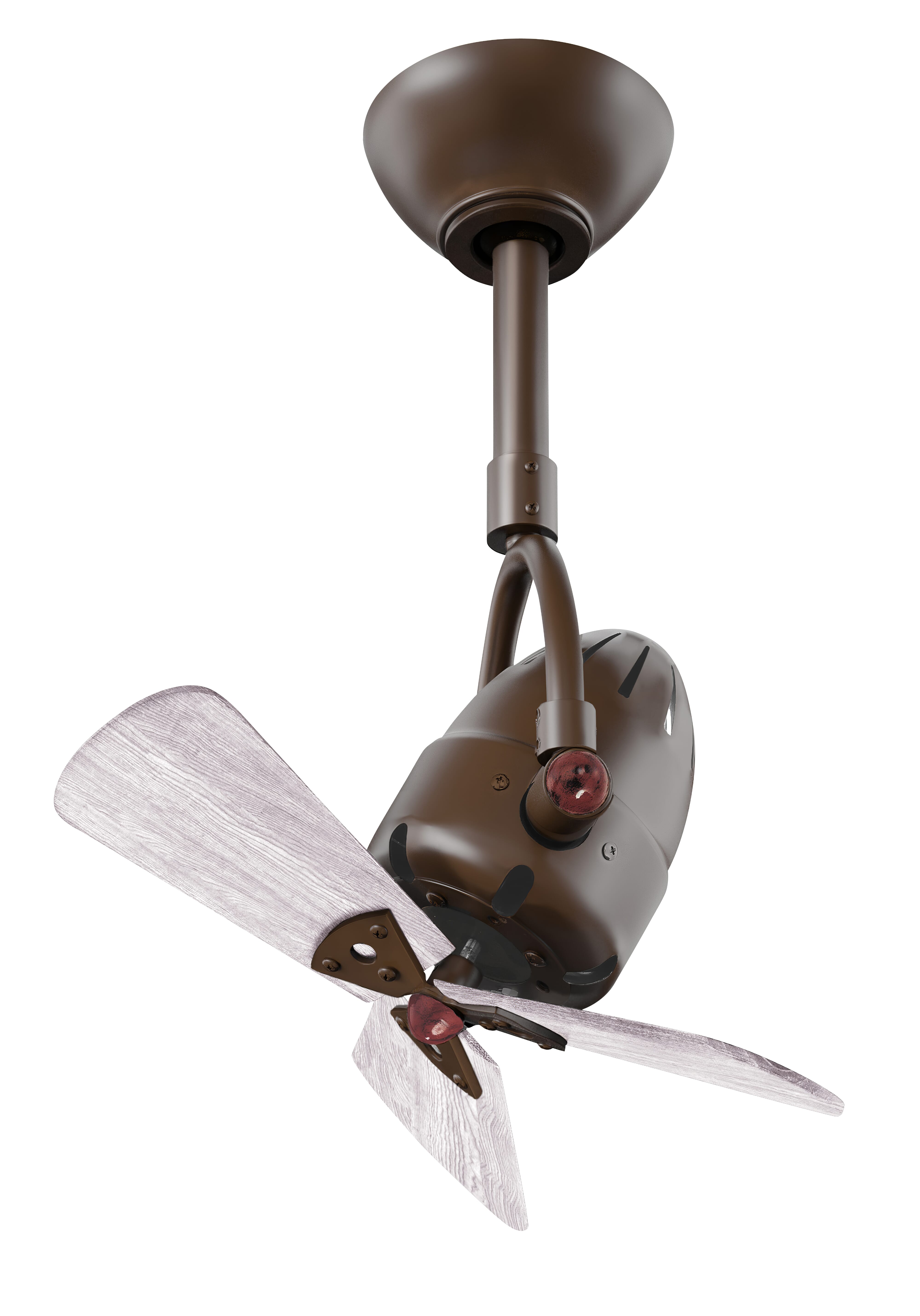 Diane 3-Speed AC 16" Ceiling Fan in Textured Bronze with Barnwood Tone blades