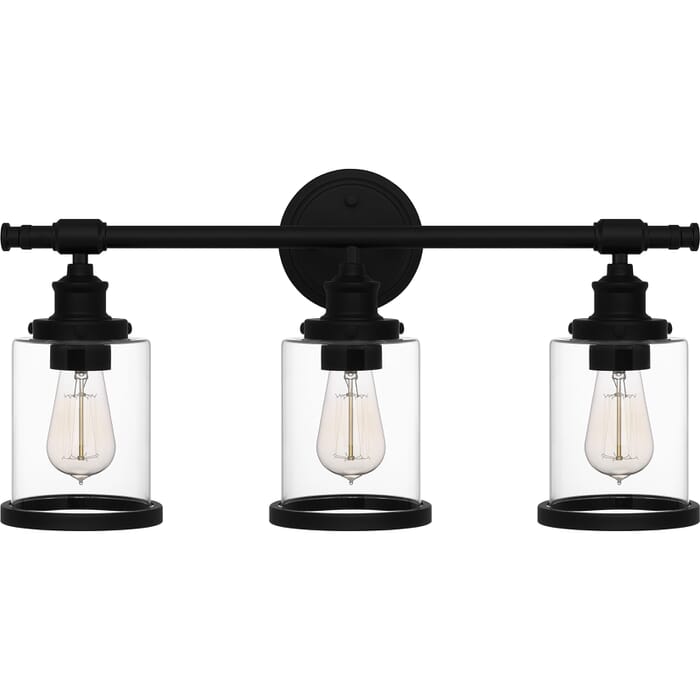 Dixie 3-Light Bathroom Vanity Light in Matte Black Dixie 3-Light Bathroom Vanity Light in Matte Black