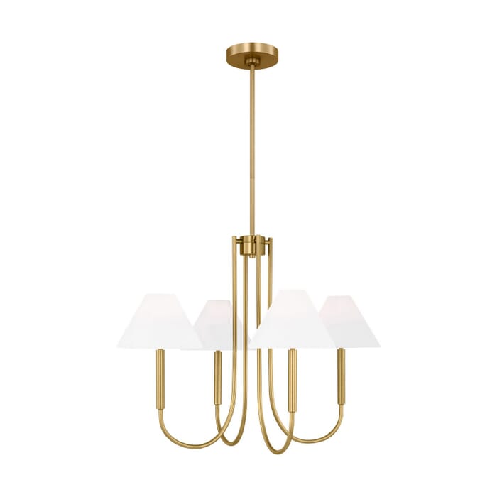 Porteau 5-Light Chandelier in Satin Brass Porteau 5-Light Chandelier in Satin Brass