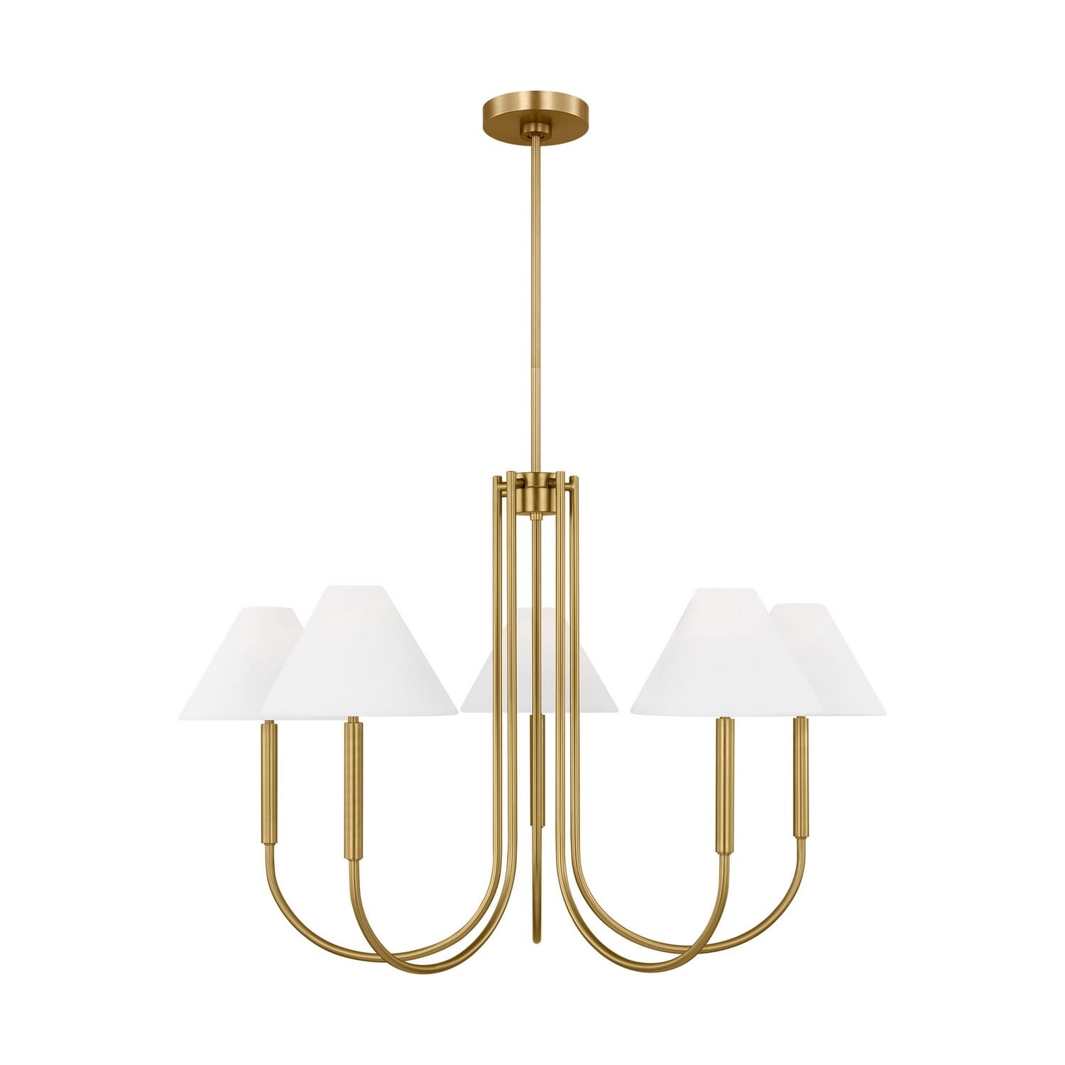 Porteau 6-Light Chandelier in Satin Brass