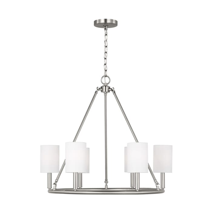 Egmont 6-Light Chandelier in Brushed Steel Egmont 6-Light Chandelier in Brushed Steel