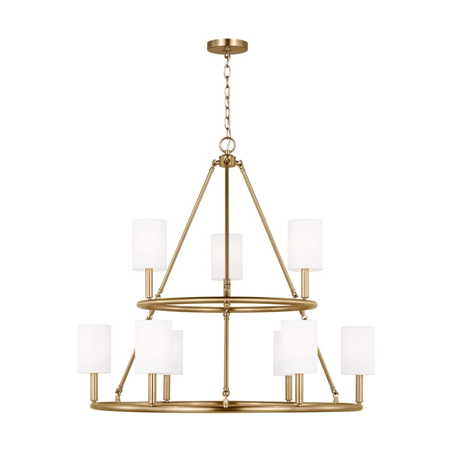 Egmont 9-Light Chandelier in Satin Brass