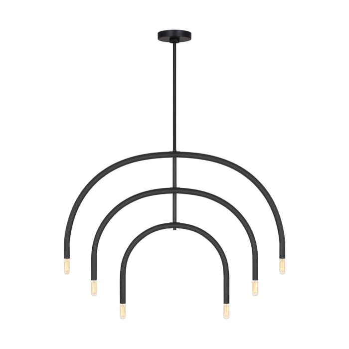 Hadden 6-Light Chandelier in Midnight Black Hadden 6-Light Chandelier in Midnight Black