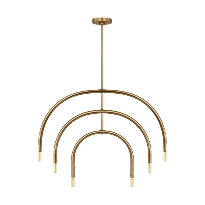 Hadden 6-Light Chandelier in Satin Brass Hadden 6-Light Chandelier in Satin Brass