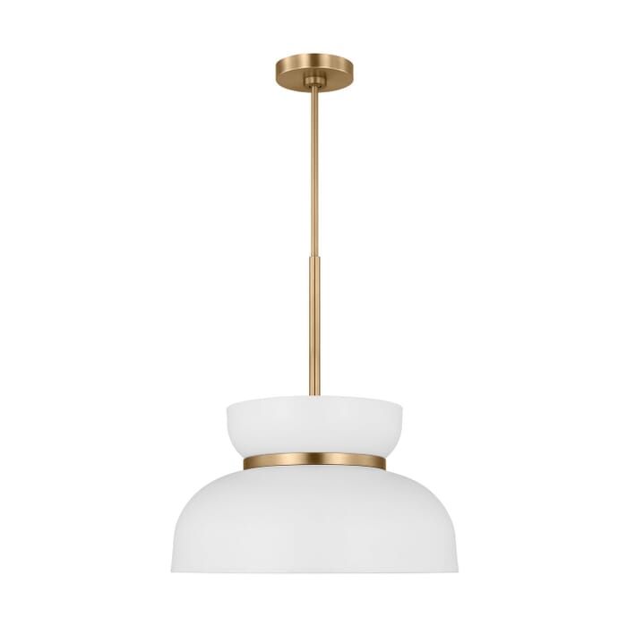 Pemberton 1-Light Pendant in Matte White by Drew & Jonathan Pemberton 1-Light Pendant in Matte White by Drew & Jonathan