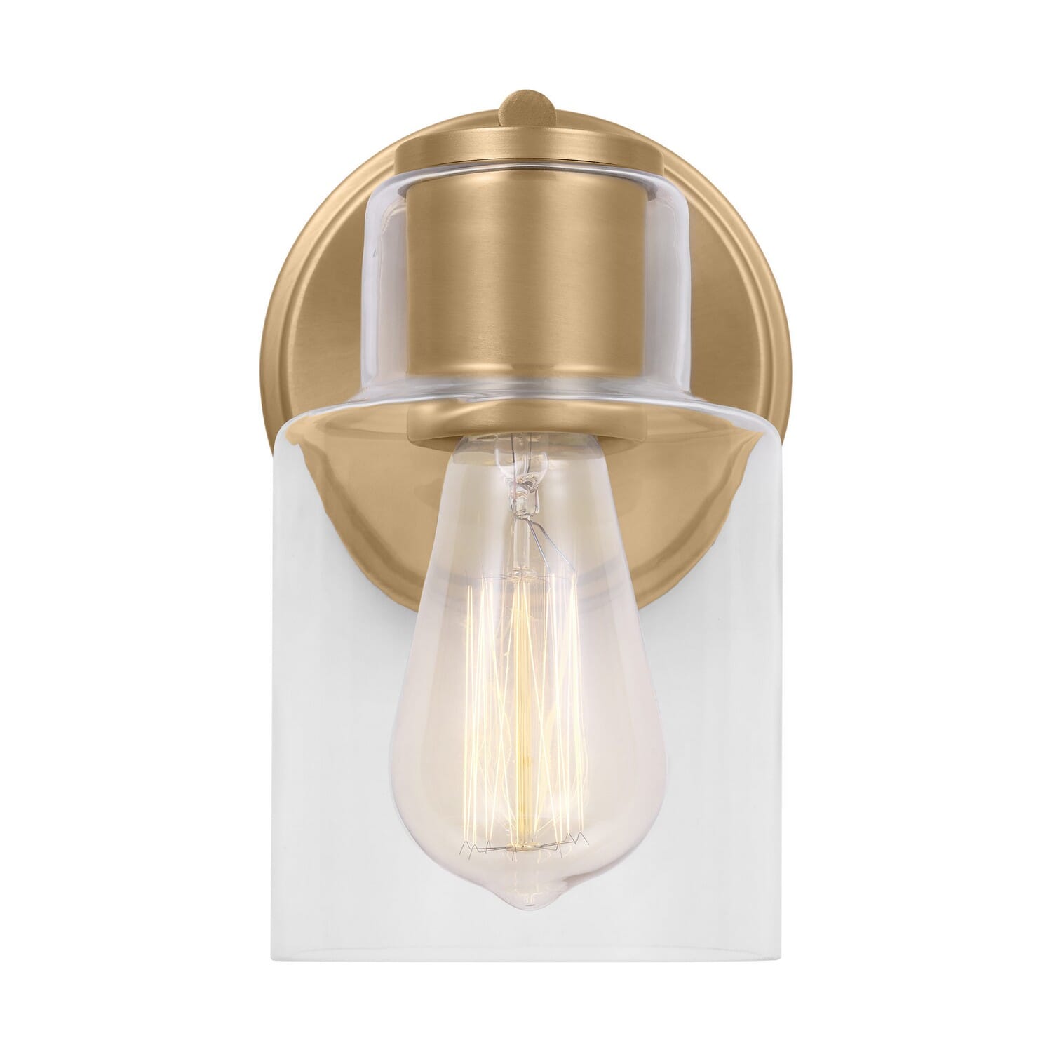 Sayward 1-Light Wall Sconce in Satin Brass by Drew & Jonathan