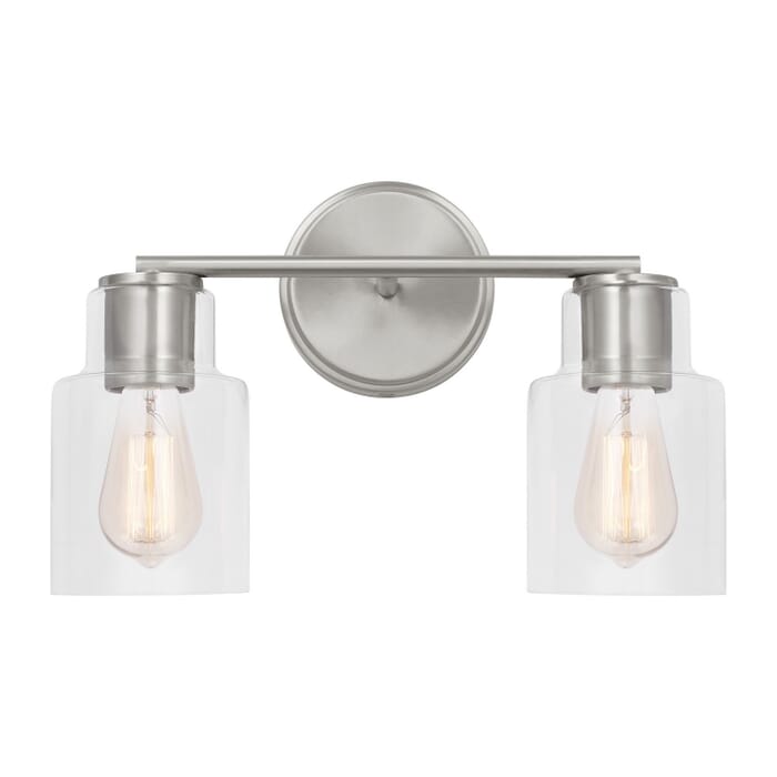 Sayward 2-Light Bathroom Vanity Light in Brushed Steel Sayward 2-Light Bathroom Vanity Light in Brushed Steel