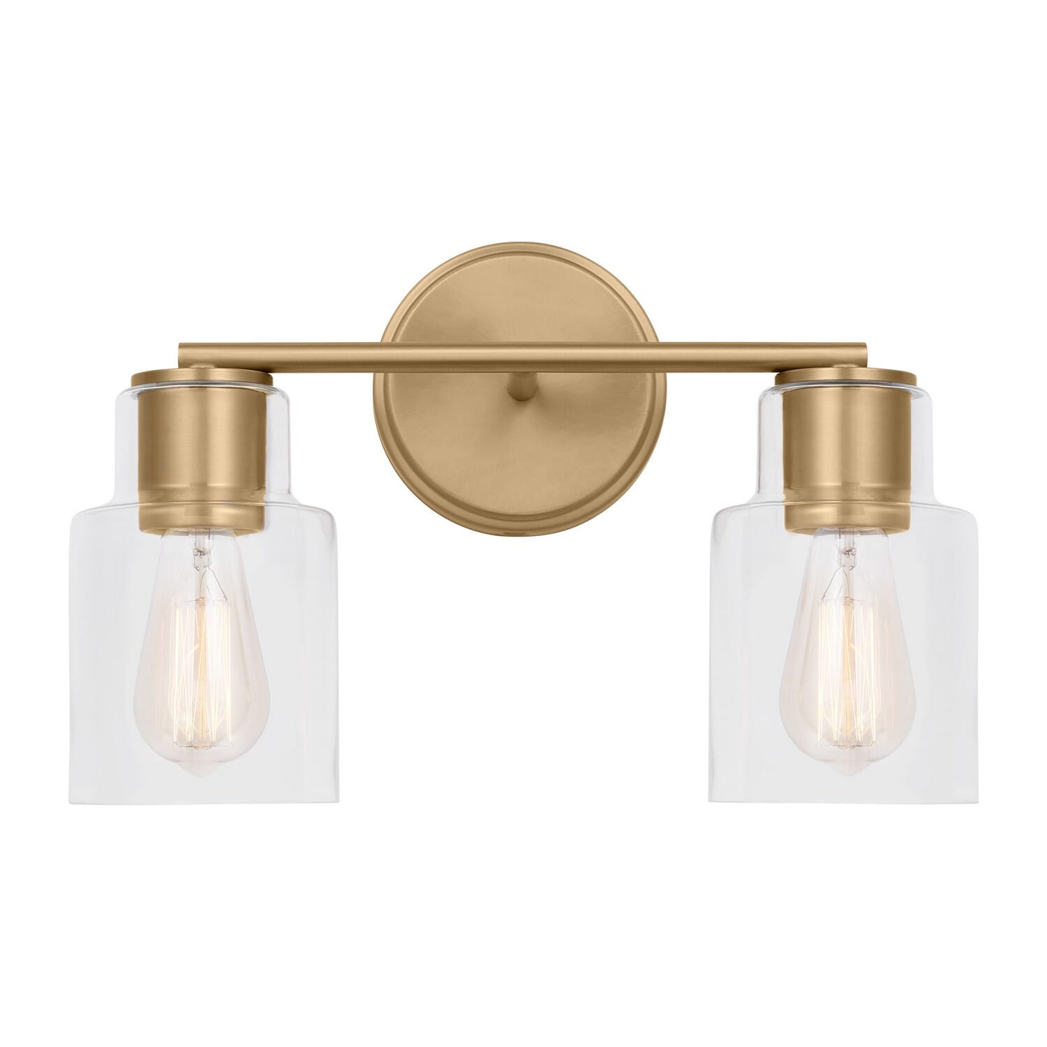 Sayward 2-Light Bathroom Vanity Light in Satin Brass