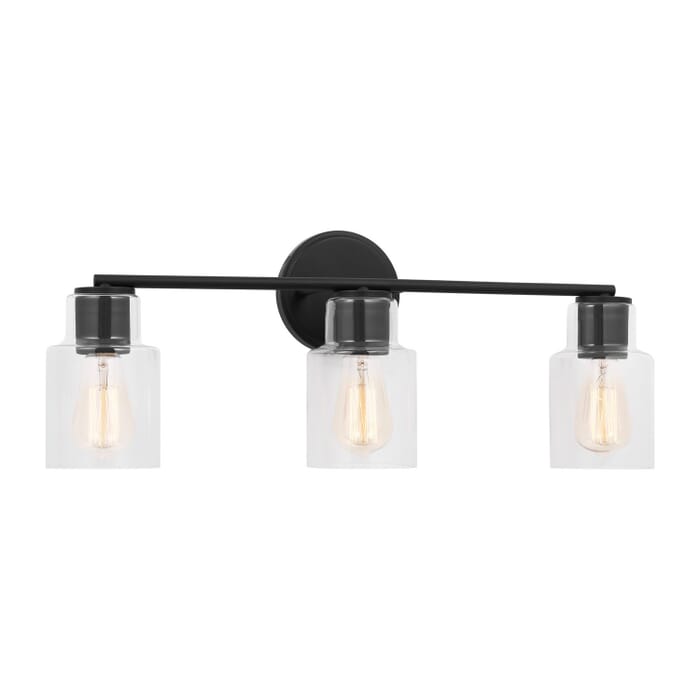 Sayward 3-Light Bathroom Vanity Light in Midnight Black Sayward 3-Light Bathroom Vanity Light in Midnight Black