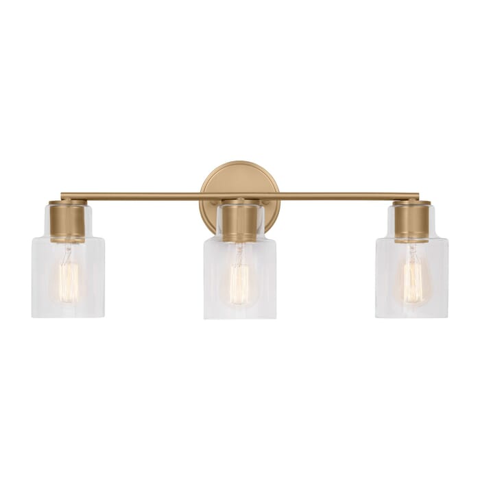 Sayward 3-Light Bathroom Vanity Light in Satin Brass Sayward 3-Light Bathroom Vanity Light in Satin Brass