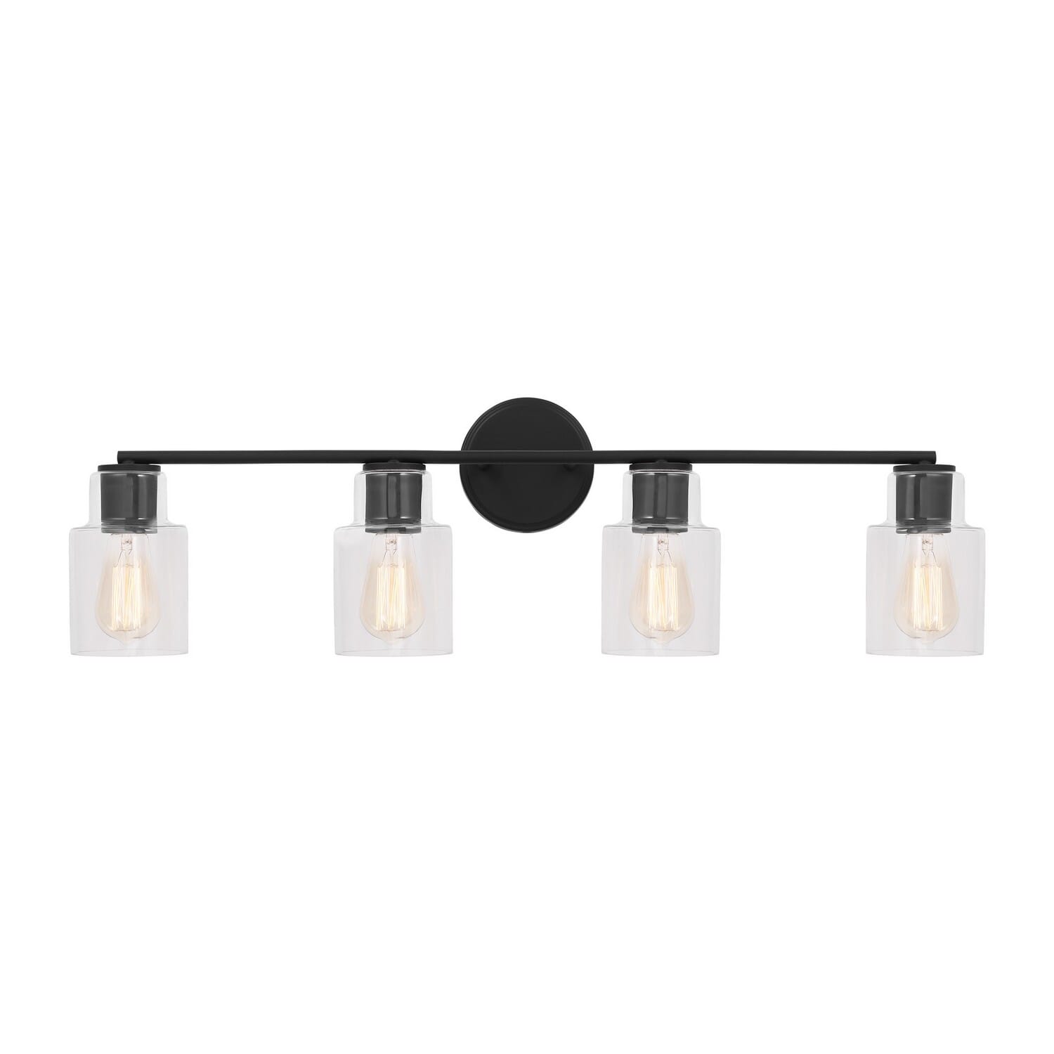 Sayward 4-Light Bathroom Vanity Light in Midnight Black