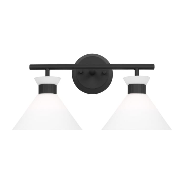 Belcarra 2-Light Bathroom Vanity Light in Midnight Black Belcarra 2-Light Bathroom Vanity Light in Midnight Black