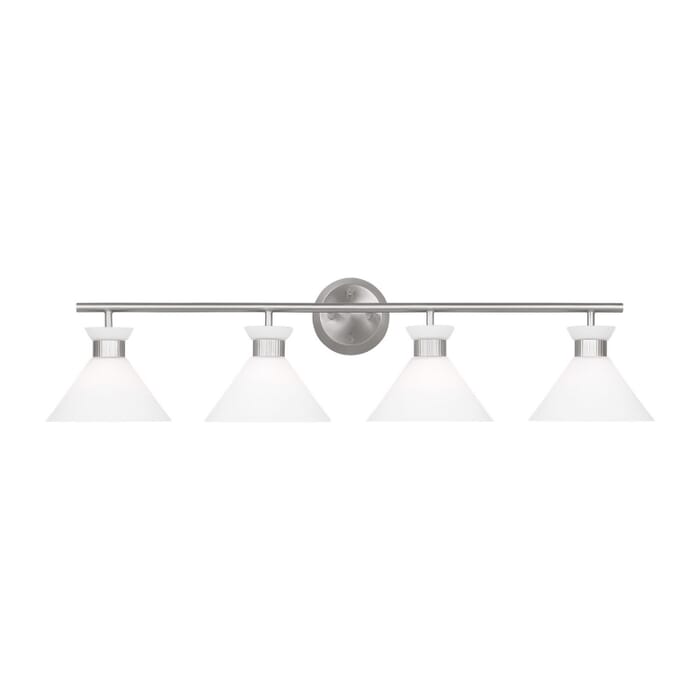 Belcarra 4-Light Bathroom Vanity Light in Brushed Steel Belcarra 4-Light Bathroom Vanity Light in Brushed Steel