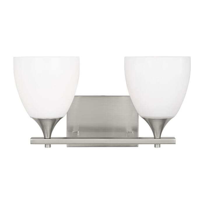 Toffino 2-Light Bathroom Vanity Light in Brushed Steel Toffino 2-Light Bathroom Vanity Light in Brushed Steel
