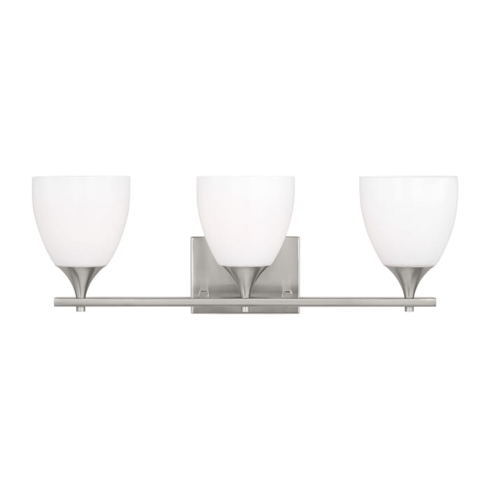 Toffino 3-Light Bathroom Vanity Light in Brushed Steel Toffino 3-Light Bathroom Vanity Light in Brushed Steel