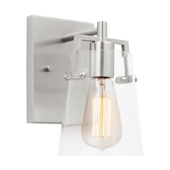 Crofton 1-Light Wall Sconce in Brushed Steel Crofton 1-Light Wall Sconce in Brushed Steel