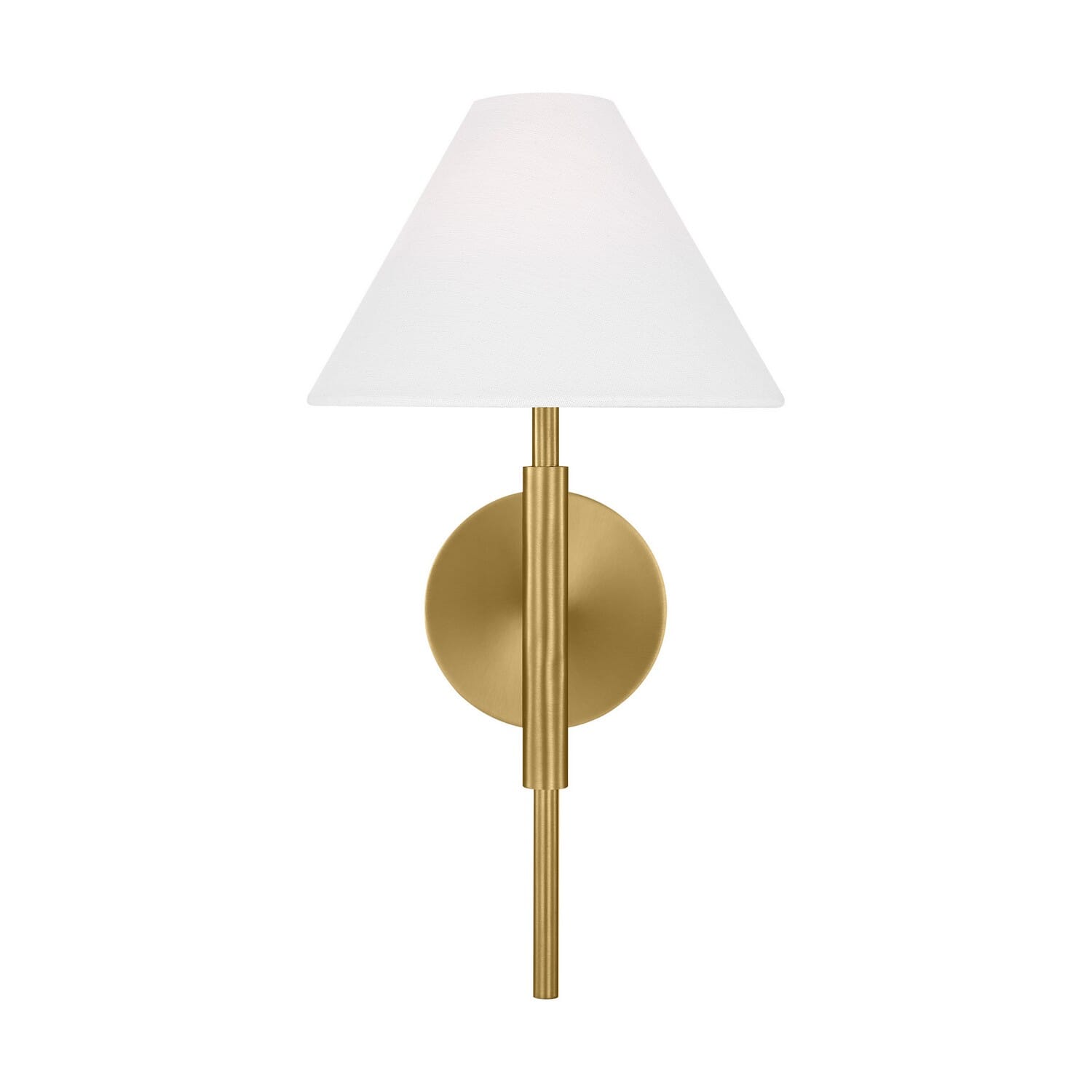 Porteau 1-Light Bathroom Vanity Light in Satin Brass by Drew & Jonathan