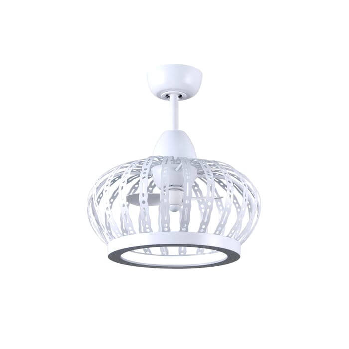 Dana 3-Speed AC 20 Ceiling Fan with Integrated Light Kit in Matte White with Matte White blades Dana 3-Speed AC 20 Ceiling Fan with Integrated Light Kit in Matte White with Matte White blades