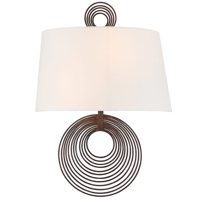 Crystorama Doral 2-Light Wall Sconce in Forged Bronze Crystorama Doral 2-Light Wall Sconce in Forged Bronze