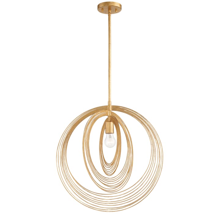 Crystorama Doral Pendant Light in Renaissance Gold Crystorama Doral Pendant Light in Renaissance Gold