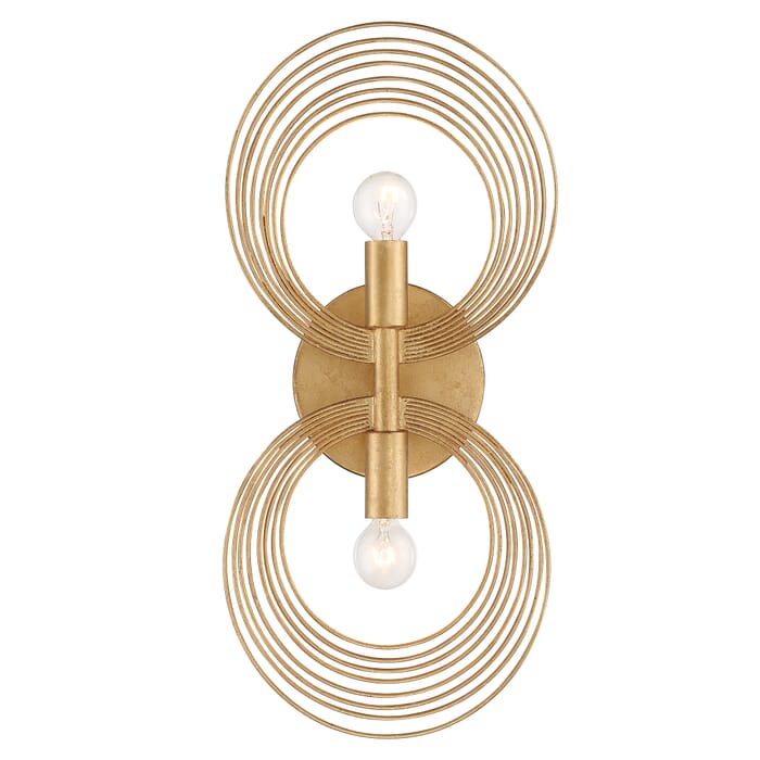 Crystorama Doral 2-Light Wall Sconce in Renaissance Gold Crystorama Doral 2-Light Wall Sconce in Renaissance Gold