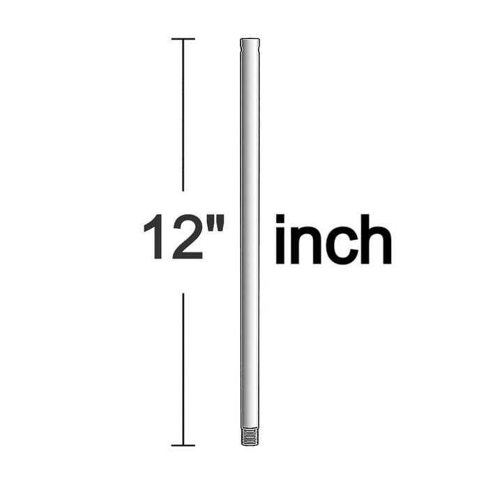 Monte Carlo 12" Downrod in White Monte Carlo 12" Downrod in White