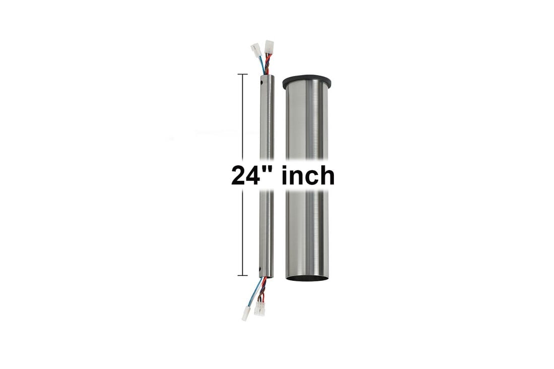 Monte Carlo Minimalist 24" Downrod in Brushed Steel - DRM24BS