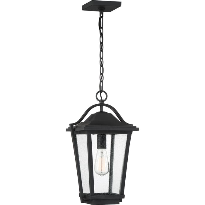 Quoizel Darius 11" Outdoor Hanging Light in Earth Black Quoizel Darius 11" Outdoor Hanging Light in Earth Black