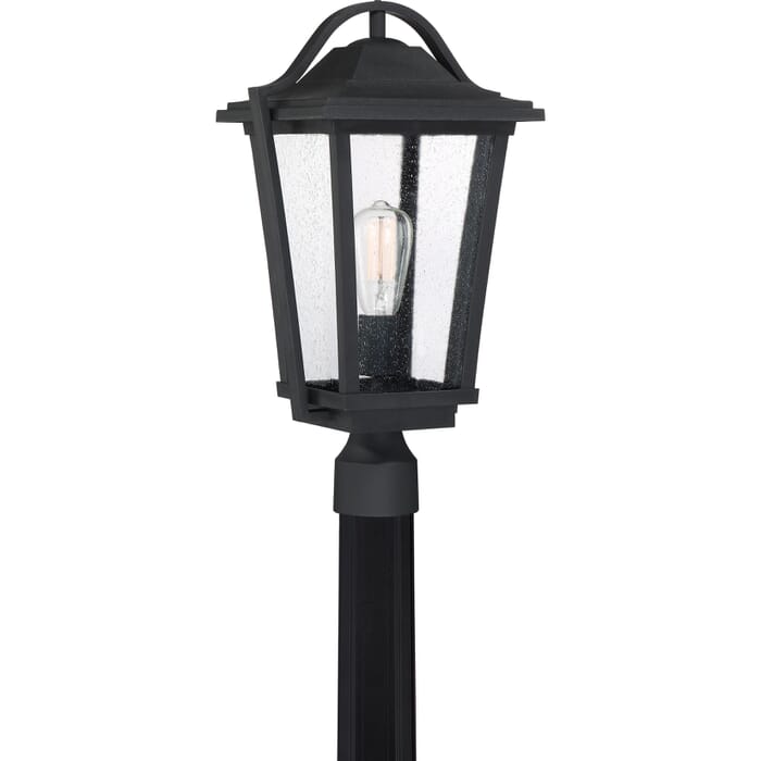 Quoizel Darius 11" Outdoor Post Light in Earth Black Quoizel Darius 11" Outdoor Post Light in Earth Black
