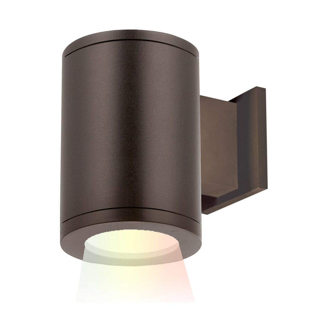 WAC Lighting Tube Architectural ilumenight 2-Light 5" LED Color Changing Wall Light in Bronze