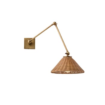 Arteriors Padma Woven Wicker Shade Wall Sconce in Antique Brass