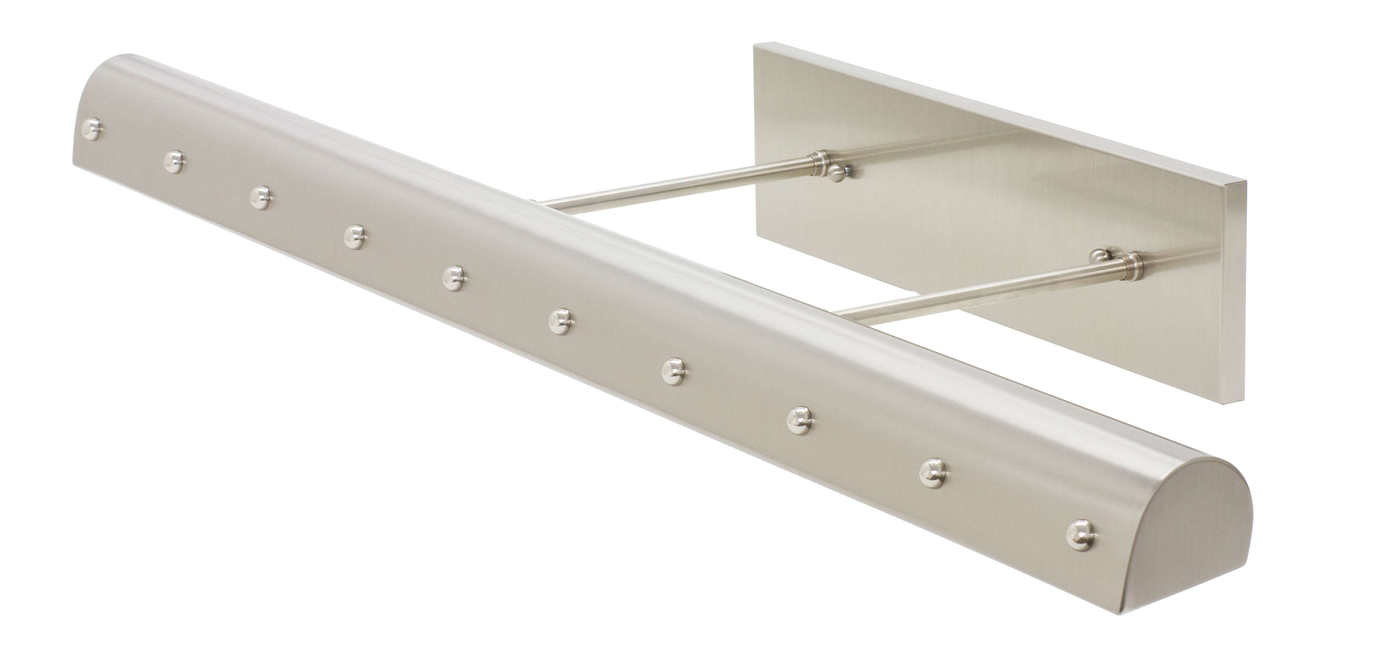 House of Troy Traditional 36" Picture Light in Satin Nickel with Polished Nickel Accents