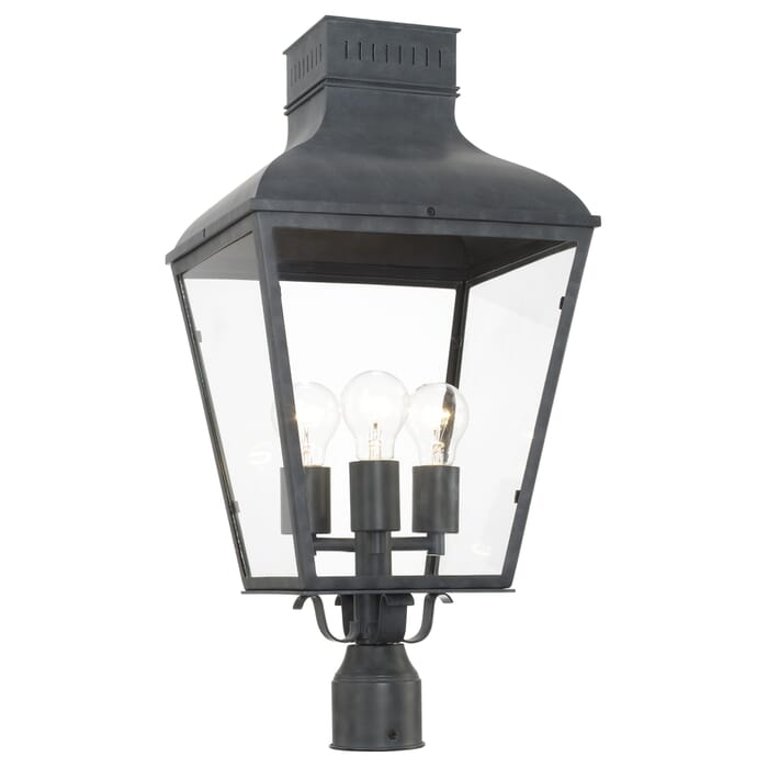 Crystorama Dumont 3-Light 25" Outdoor Post Light in Graphite Crystorama Dumont 3-Light 25" Outdoor Post Light in Graphite