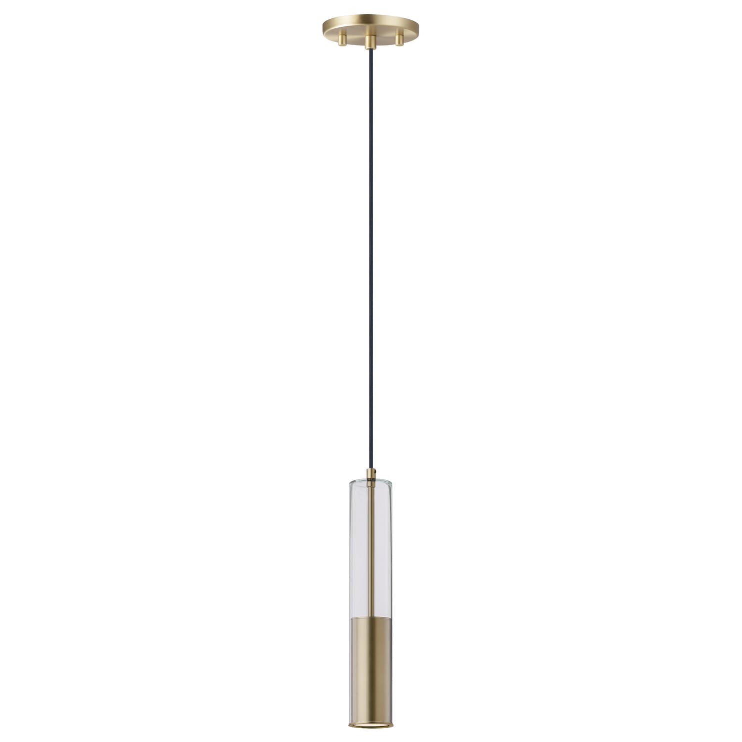 Torch 1-Light LED Pendant in Satin Brass