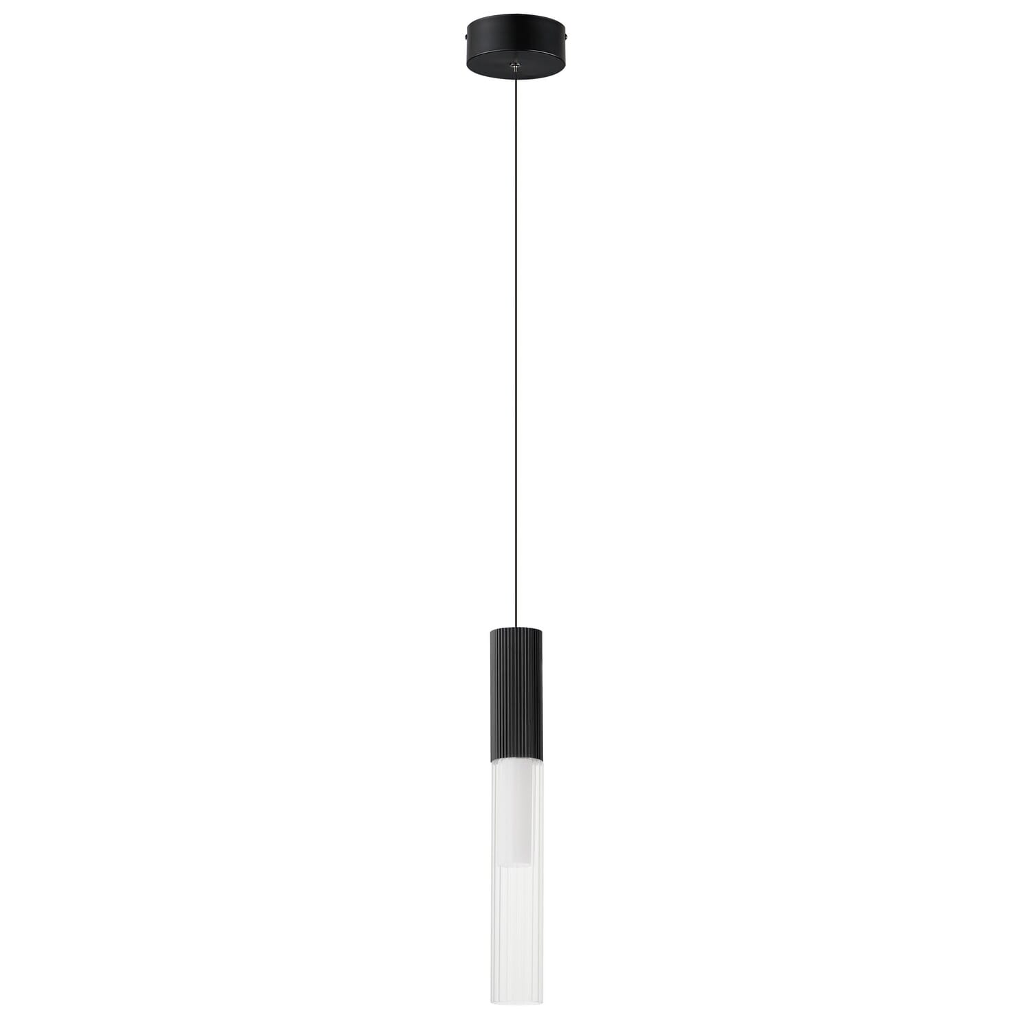 Reeds 1-Light LED Pendant in Black