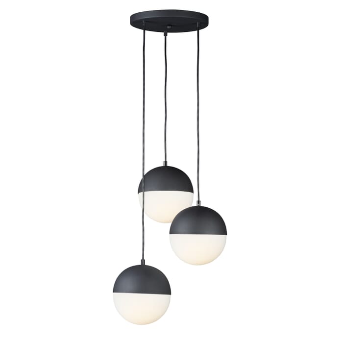 ET2 Lighting Half Moon 16.5" LED 3-Light Pendant in Black ET2 Lighting Half Moon 16.5" LED 3-Light Pendant in Black