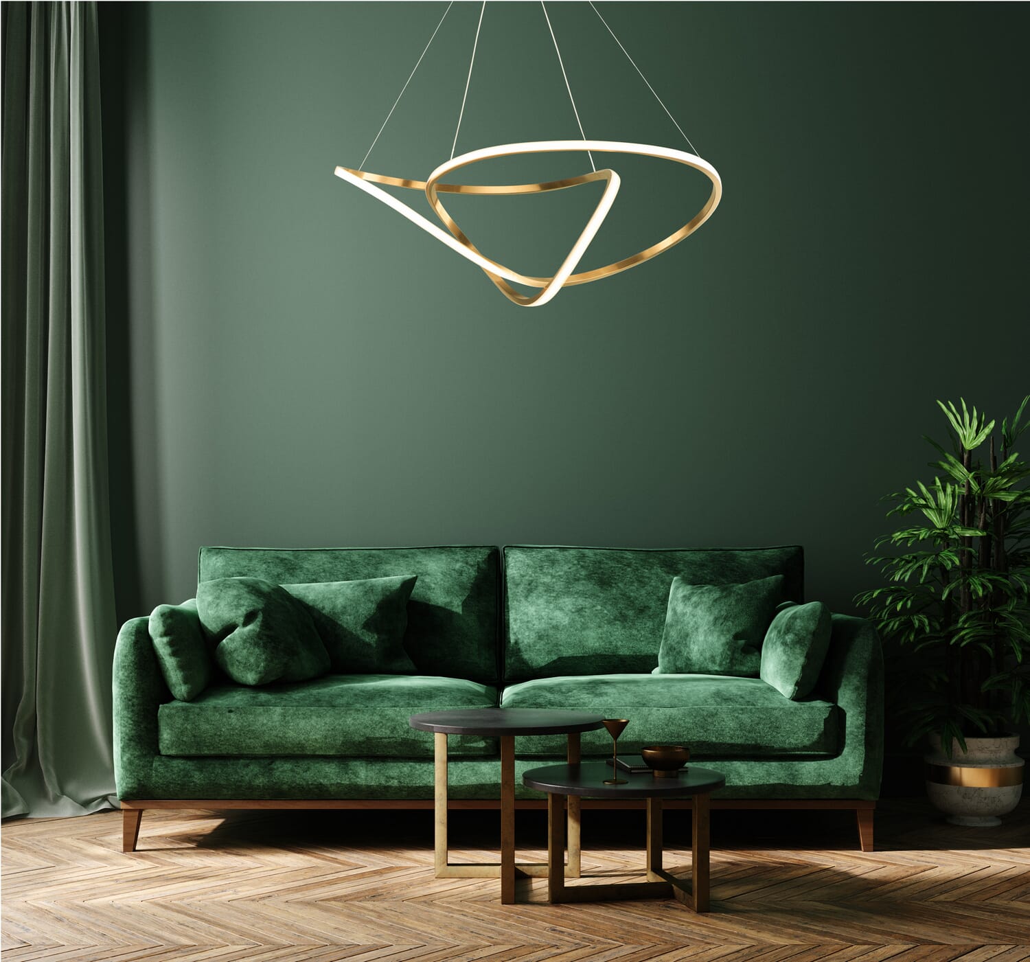 Perpetual 1-Light LED Pendant in Brushed Champagne