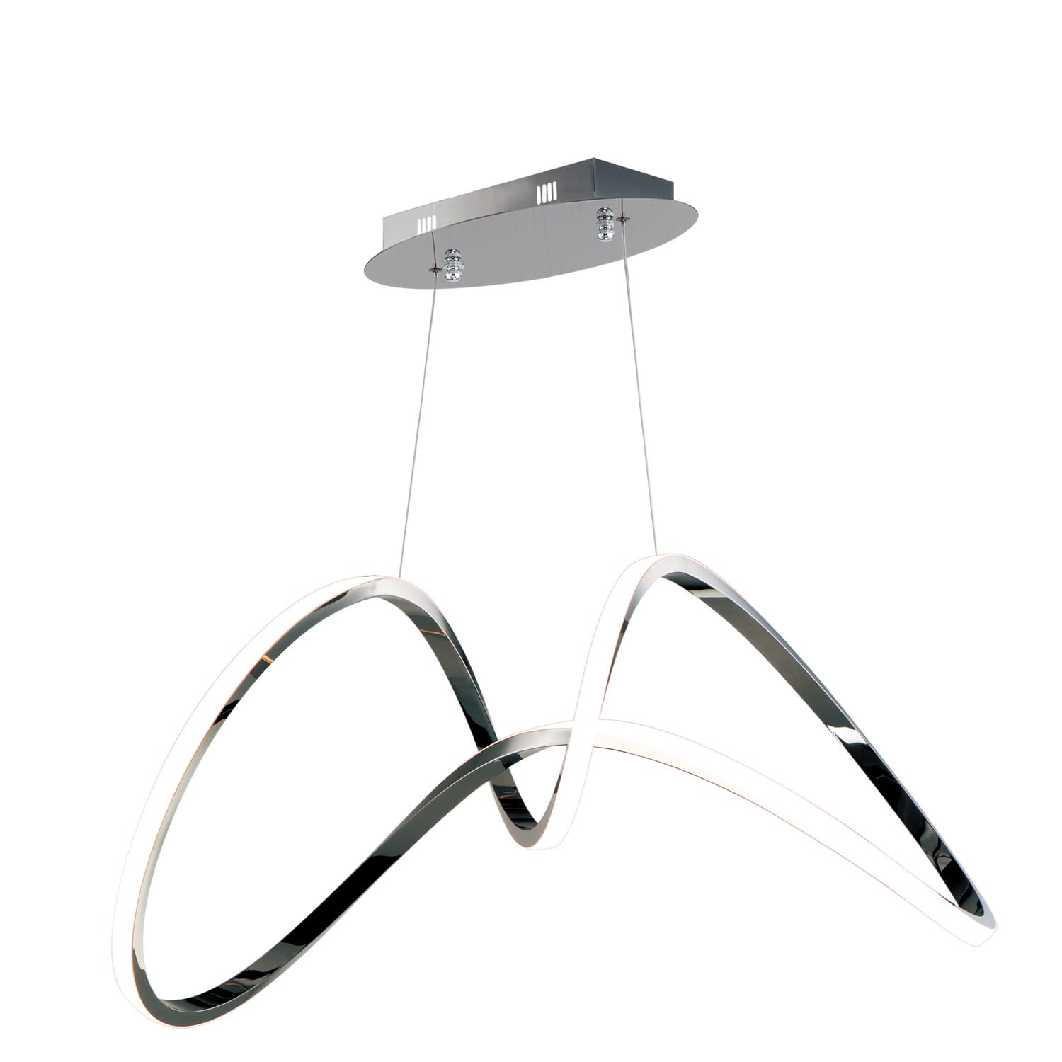 Perpetual 1-Light LED Pendant in Black Chrome