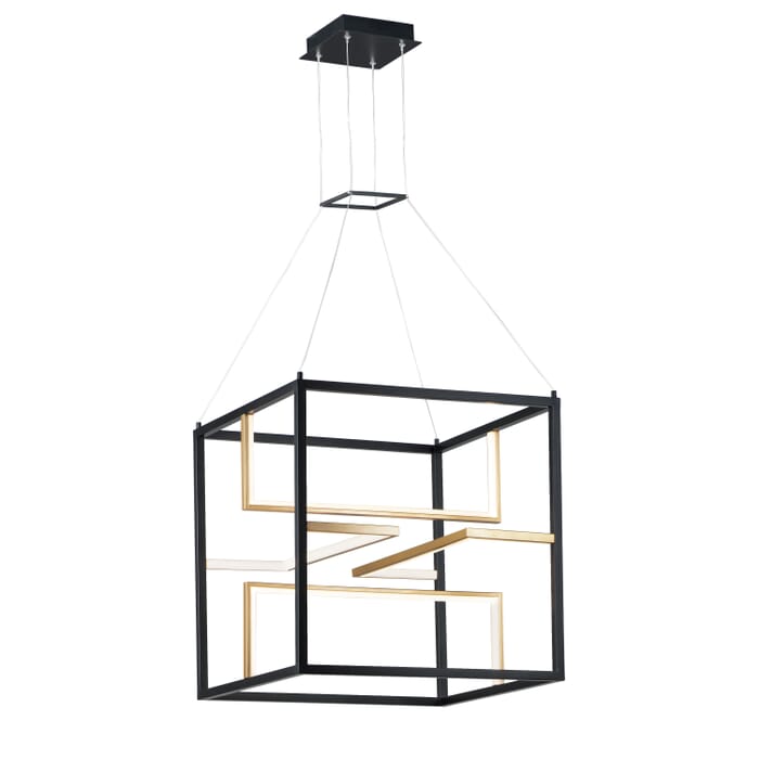 ET2 Lighting Chamber 23.75" LED Pendant in Black / Gold ET2 Lighting Chamber 23.75" LED Pendant in Black / Gold