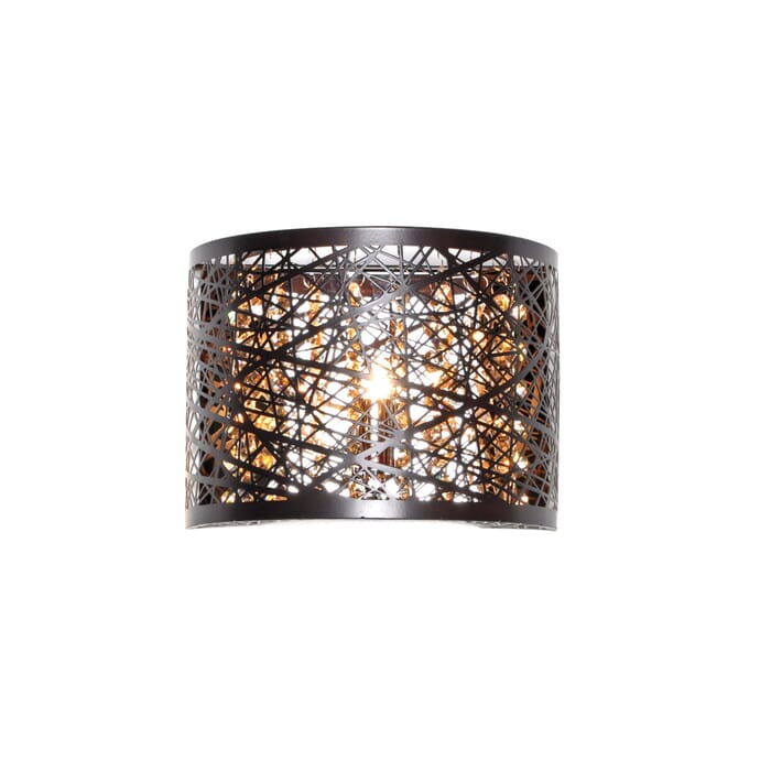 ET2 Inca 1-Light Wall Sconce in Bronze w/Cognac Glass ET2 Inca 1-Light Wall Sconce in Bronze w/Cognac Glass