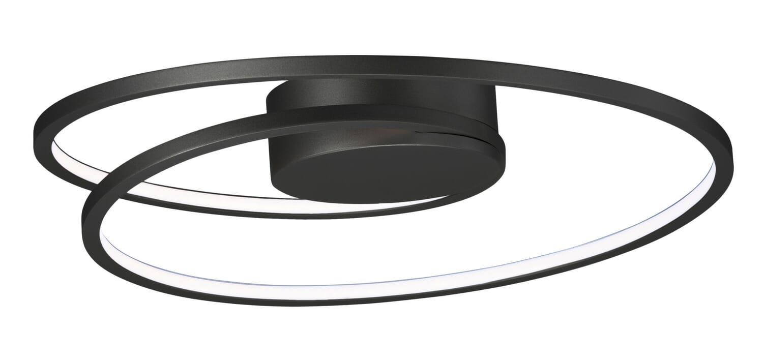 Cycle 1-Light LED Flush Mount in Black
