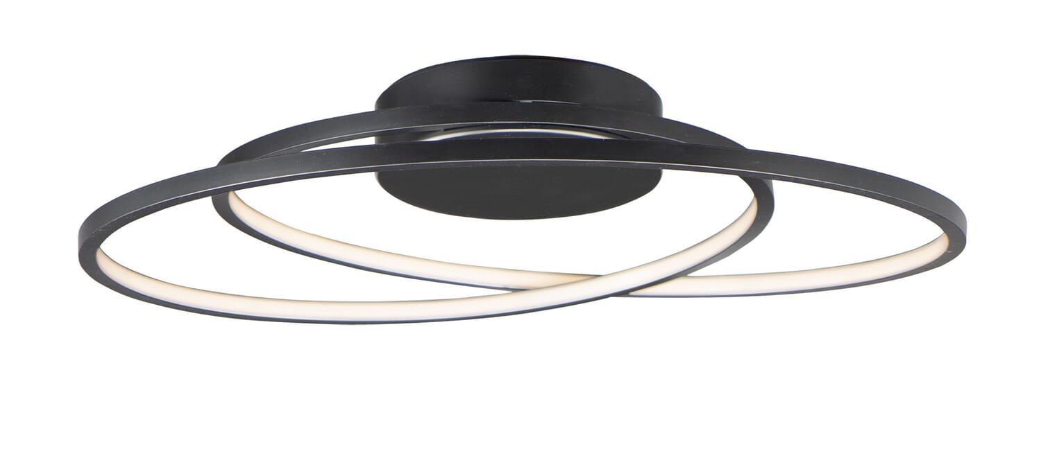 Cycle 1-Light LED Flush Mount in Black