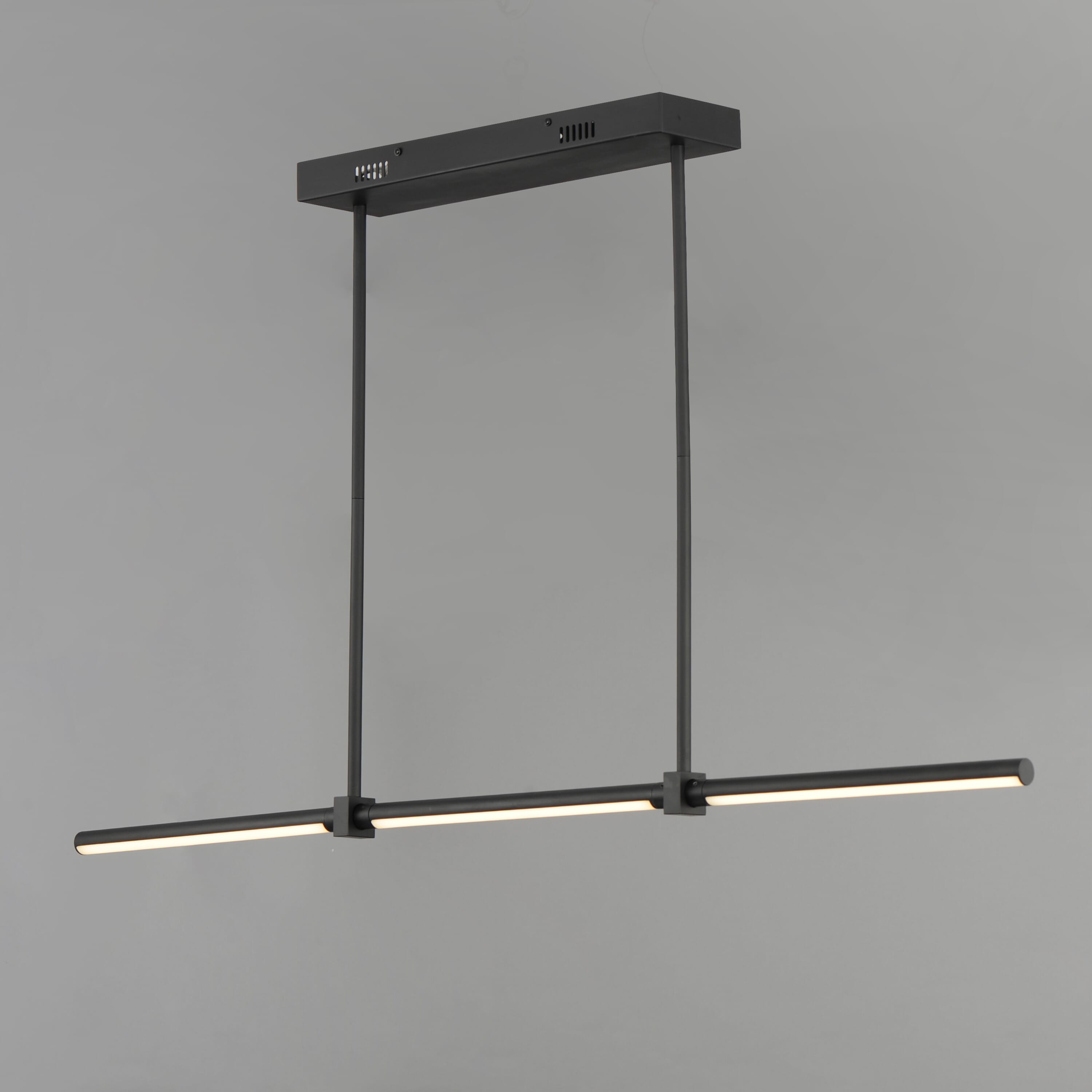ET2 Lighting Dorian 3-Light Linear Pendant in Black