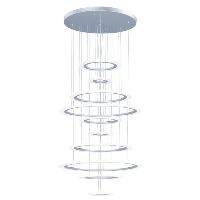 ET2 Saturn II LED 30" 10-Light Pendant in Matte Silver ET2 Saturn II LED 30" 10-Light Pendant in Matte Silver