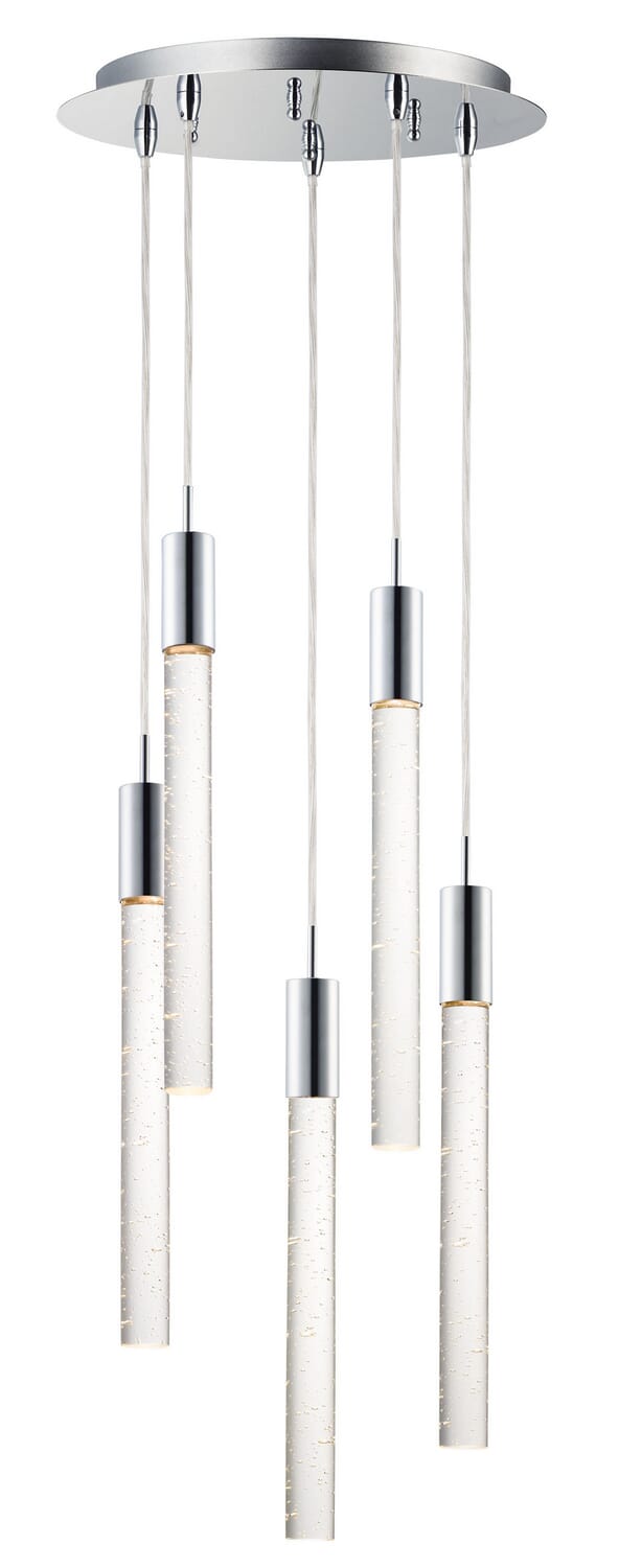 Big Fizz 5-Light LED Pendant in Polished Chrome