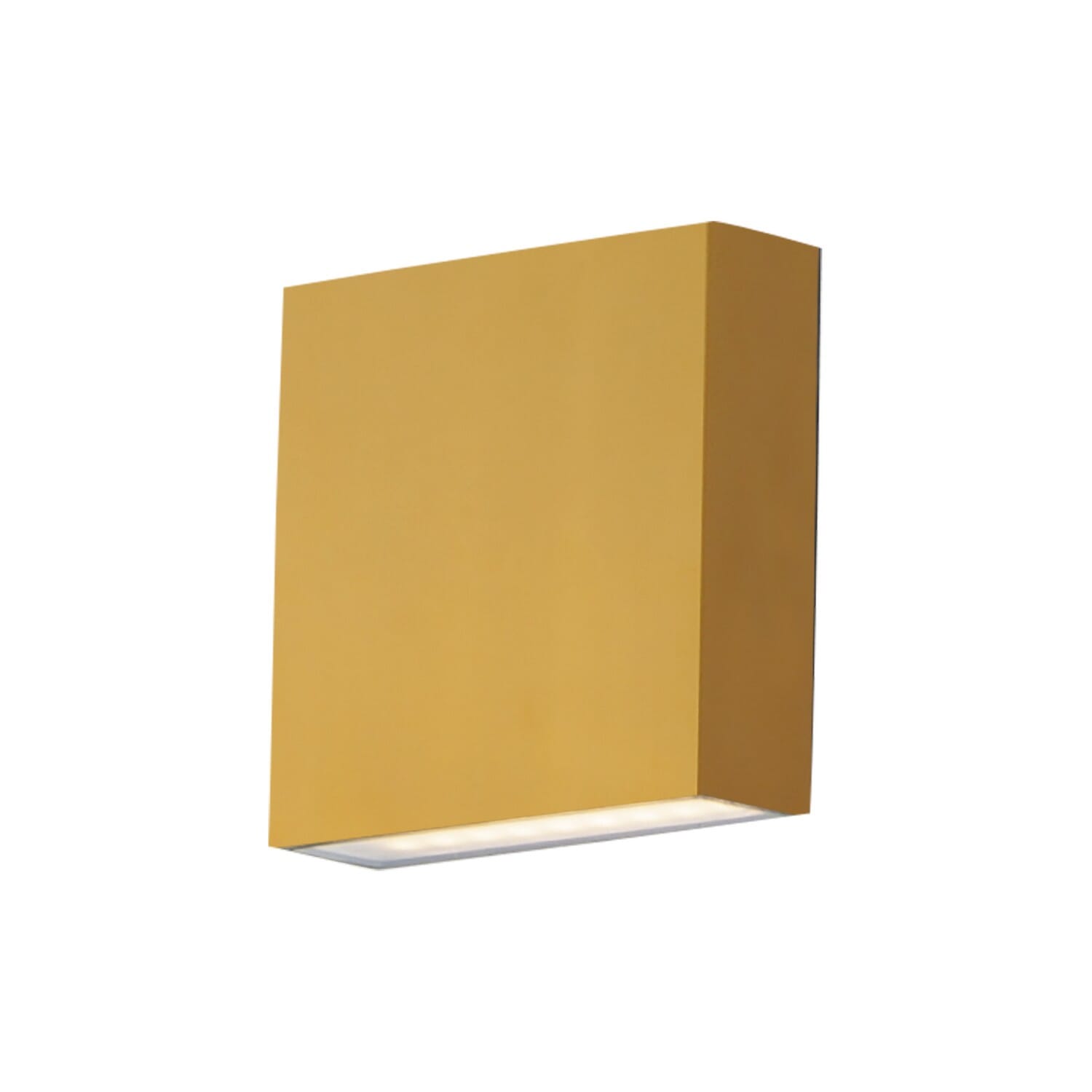 Brik 2-Light LED Outdoor Wall Sconce in Natural Aged Brass