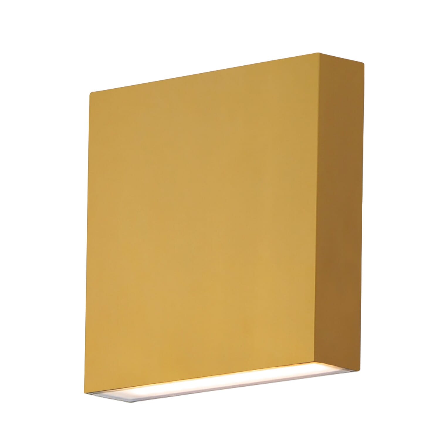 Brik 2-Light LED Outdoor Wall Sconce in Natural Aged Brass
