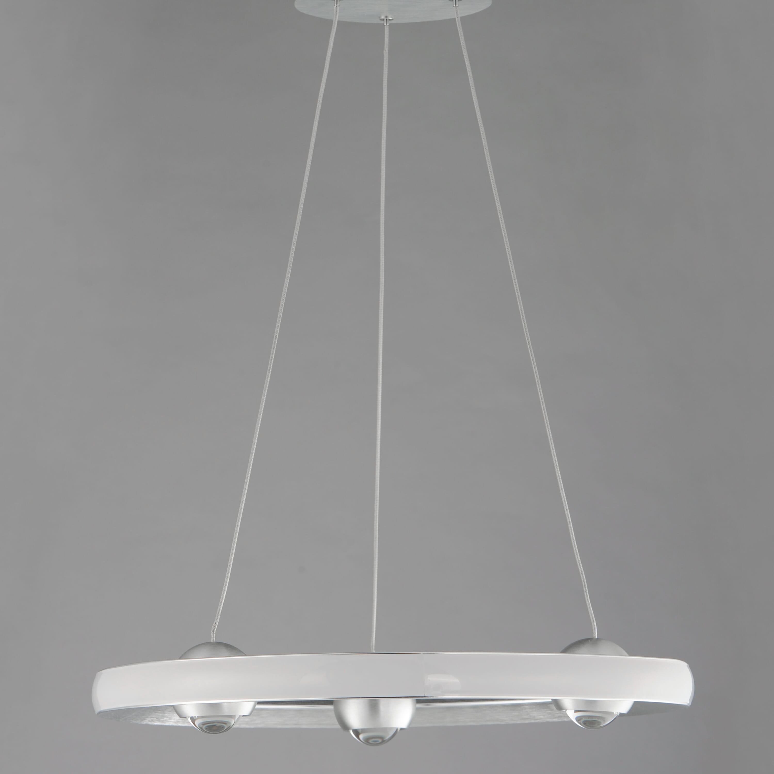 ET2 Lighting Nodes 1-Light Ring Pendant in Brushed Aluminum